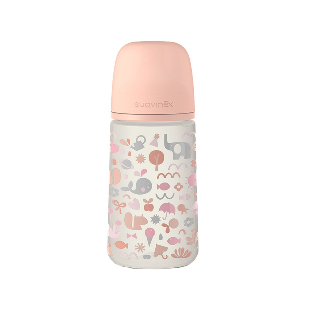 Suavinex      Pink Forest Shishe me biberon fiziologjik 270ml (3m+)