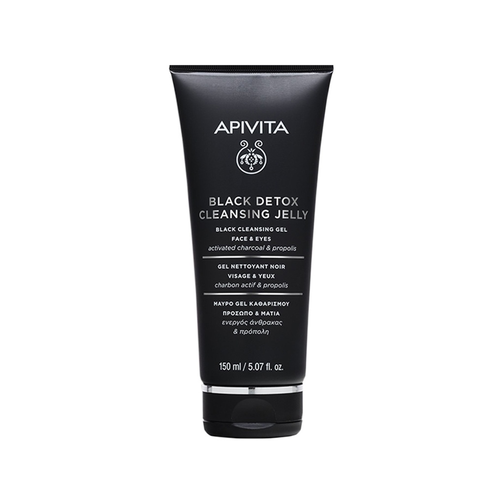Apivita      Face Cleansing Black Cleansing Gel      Face & Eyes