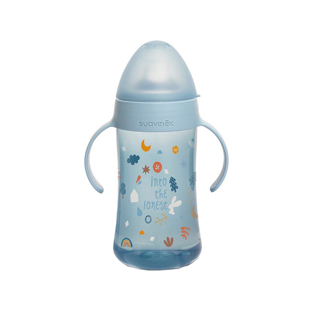 Suavinex      Feeding bottle with handles and soft spout (4m+)