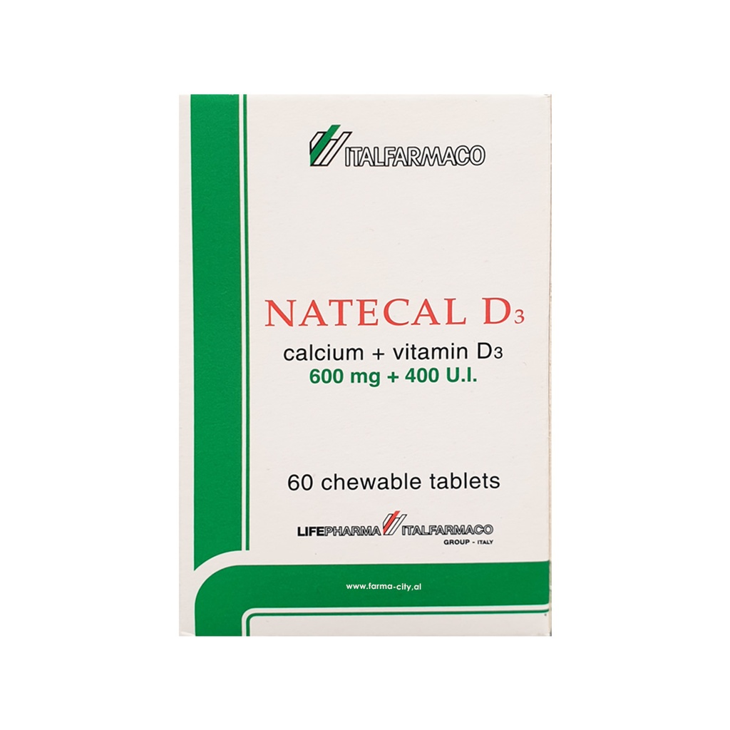 Italfarmaco      Natecal D3 calcium 600mg + vitamin D3 600 400 I.U.