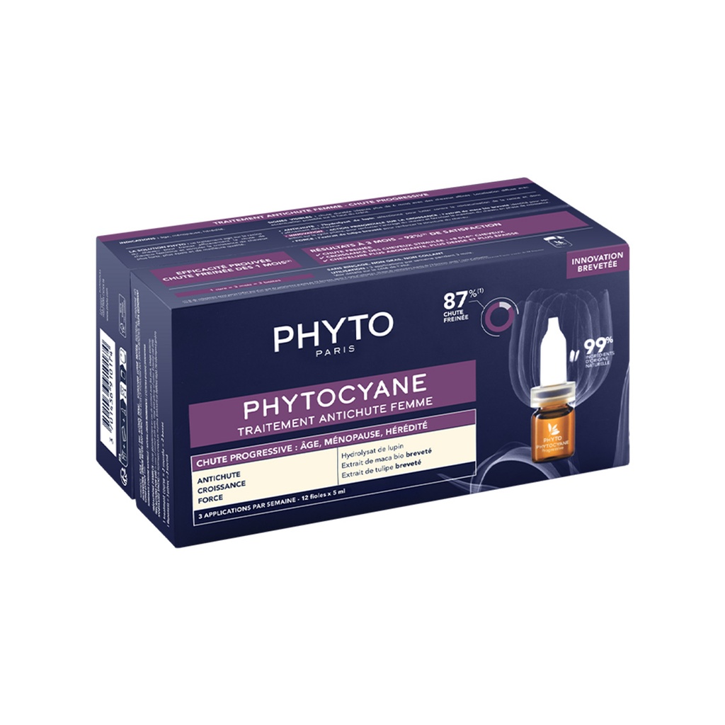 Phyto      Phytocyane Progressiv, ampula kundër rënies progresive të flokëve tek femrat