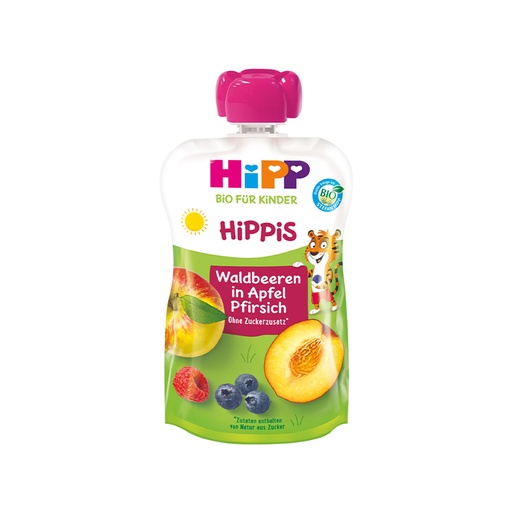 Hipp      HiPPiS fruta pylli, mollë dhe pjeshkë(4m+)