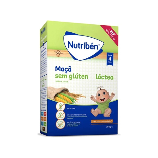 Nutriben      Drithëra me mollë & qumësht pa gluten (4m+)