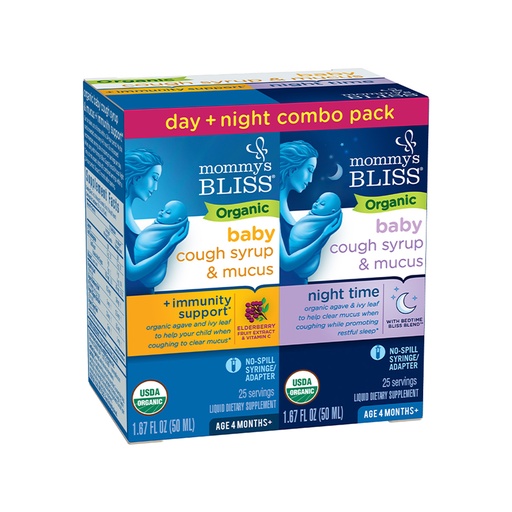 Mommy’s Bliss      Baby Cough Syrup & Mucus Immunity Support + Night Time Combo Pack