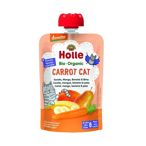 Holle      Carrot Cat Pure frutash karrotë, mango, banane dhe dardhë (6m+)