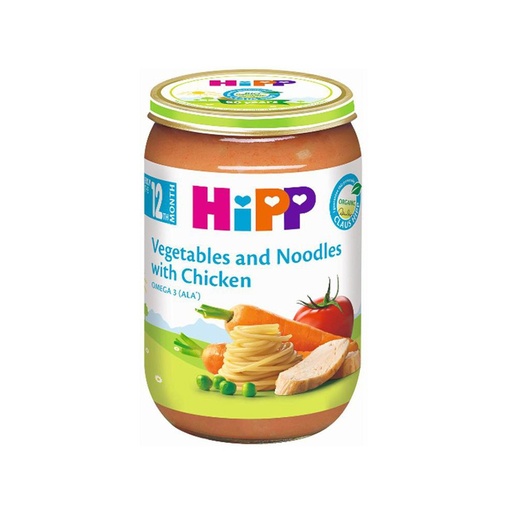 HiPP      Pure perimesh me makarona dhe pulë (12m+)