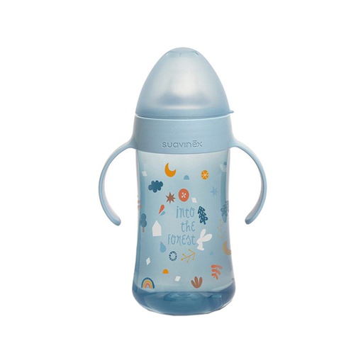 Suavinex      Feeding bottle with handles and soft spout (4m+)