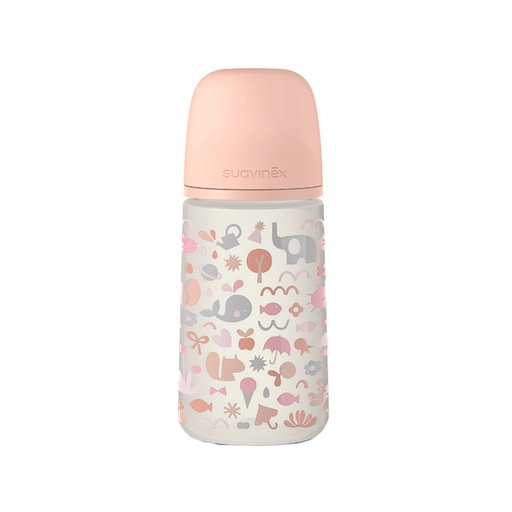 Suavinex      Pink Forest Shishe me biberon fiziologjik 270ml (3m+)