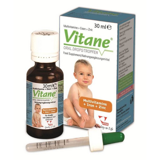 Vitane Drops      Multivitaminë me pika për fëmijë