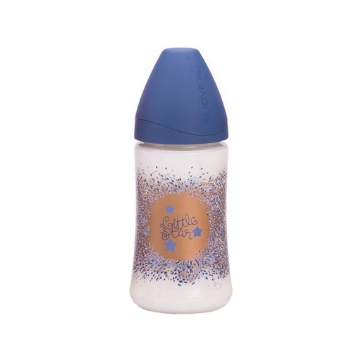 Suavinex      Shishe plastike me biberon premium silikon, rrethor me 3 pozicione (0-6m)