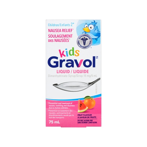 Gravol Kids      Shurup për trajtimin e të përzierave (2-12 vjeç)