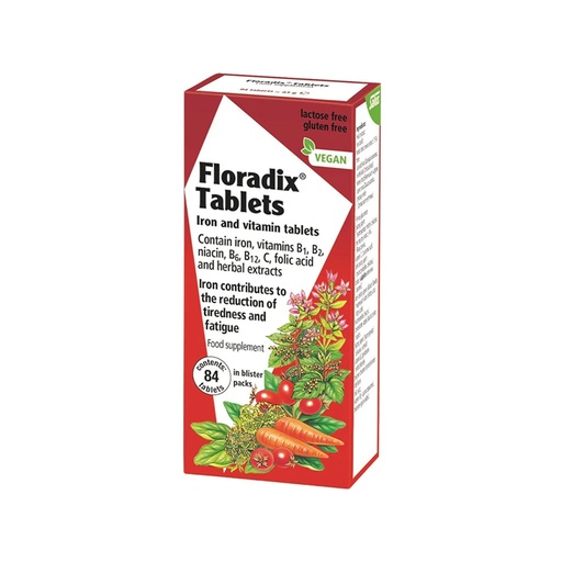 Floradix      Tableta me përbërje hekuri dhe vitaminash